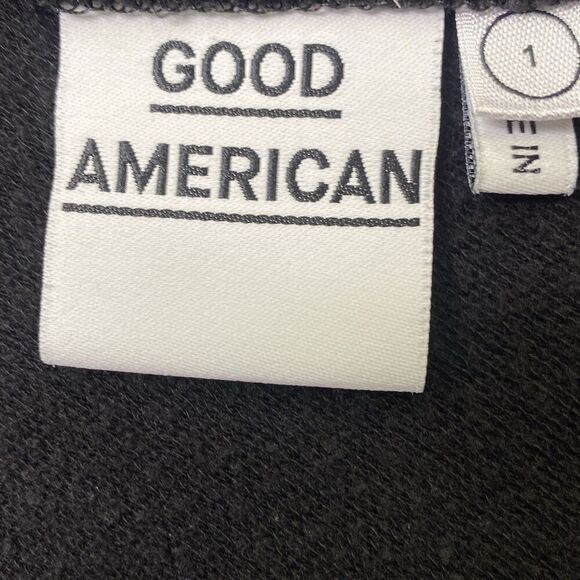 Good American Women's Black Soft Deep Back Scoop Sweater Sz 1 Medium GS0167 - Picture 4 of 6